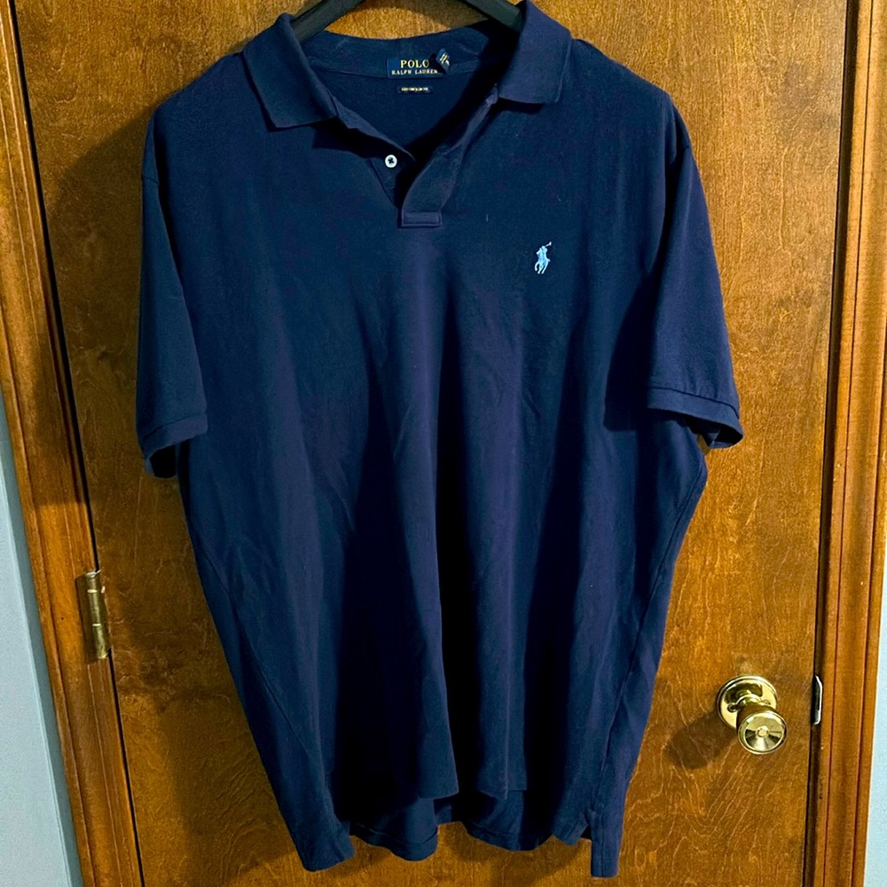 Polo Ralph Lauren Custom Slim Fit XL Polo Short Sleeve Shirt Blue